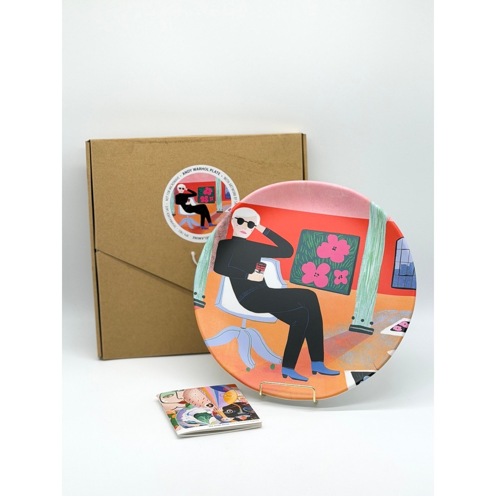 Andy Warhol Melamine Decorative Plate Multicolor Pop Art Artist Series NEW
